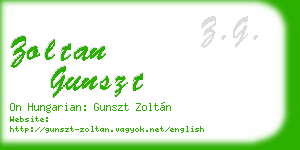 zoltan gunszt business card